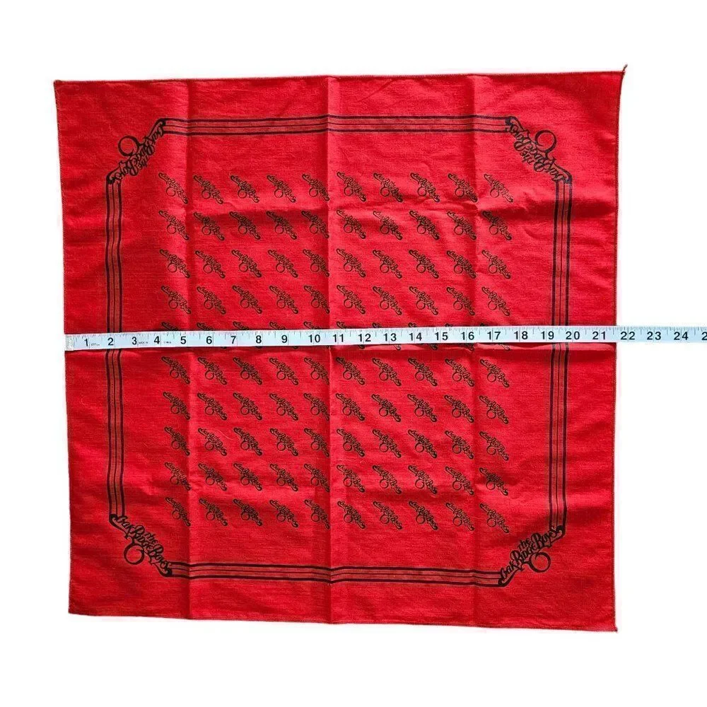 Vintage The Oak Ridge Boys Black Red Handkerchief Concert Tour Scarf Bandana 80s